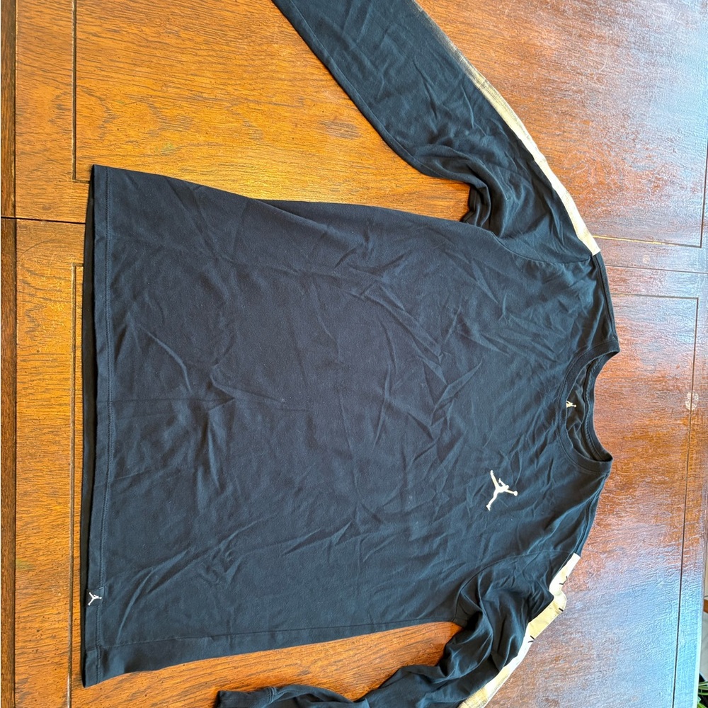 Dri-Fit Michael Jordan  Black Long Sleeve Tee with white Accents